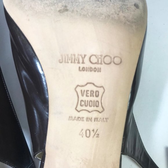 Jimmy Choo Short Heel Dark Brown Slingback - 40.5 - Picture 7 of 7